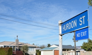 Hurdon Street sign (2014). Mike Gooch. Word on the Street image collection.