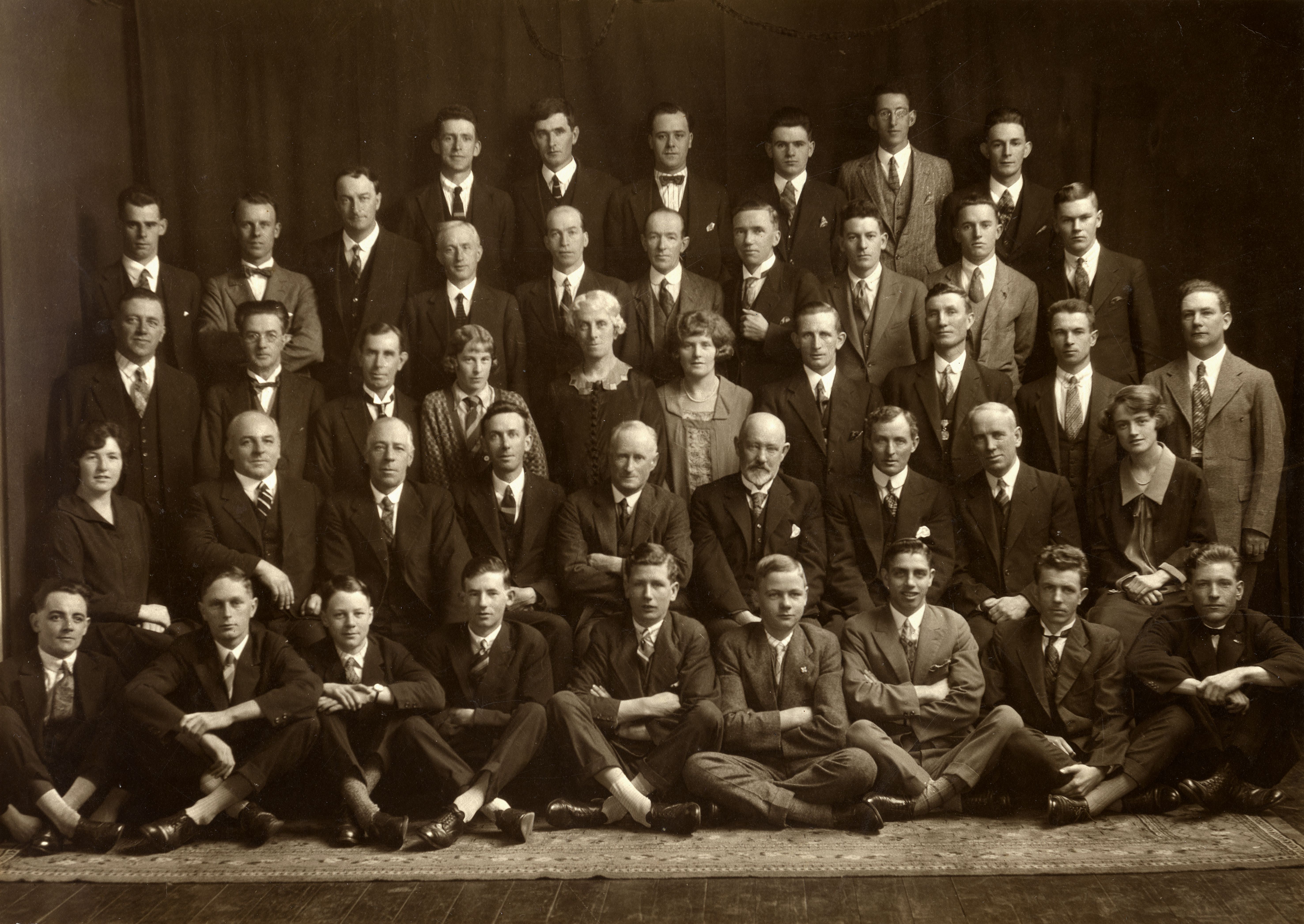 Taranaki Herald staff (1927). Oakley Studios. Collection of Puke Ariki (PHO2015-0053).
