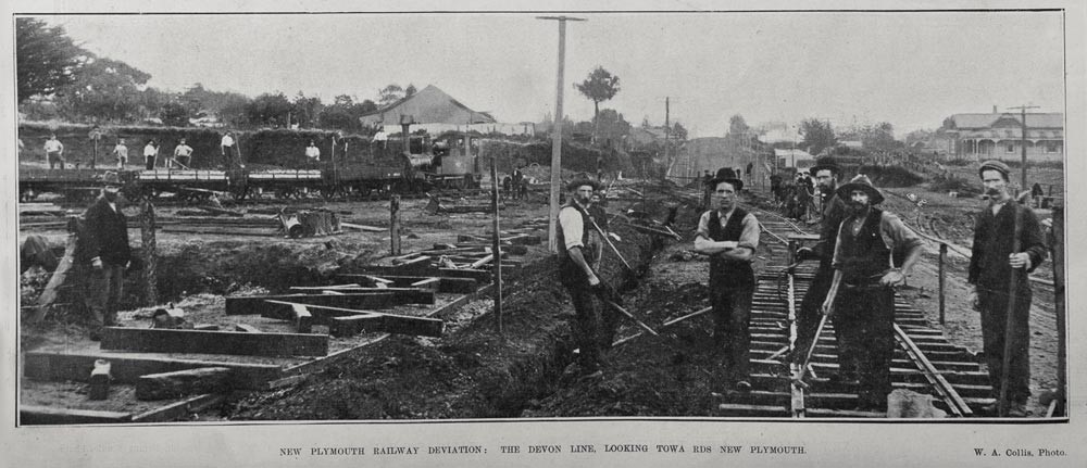Construction of Devon Street East Railway Bridge, Auckland Weekly News, 9 August 1906, page 6