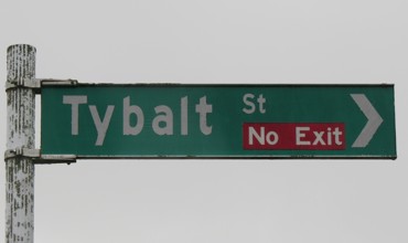 Tybalt Street sign (2024). Rachel Sonius. Word on the Street image collection.