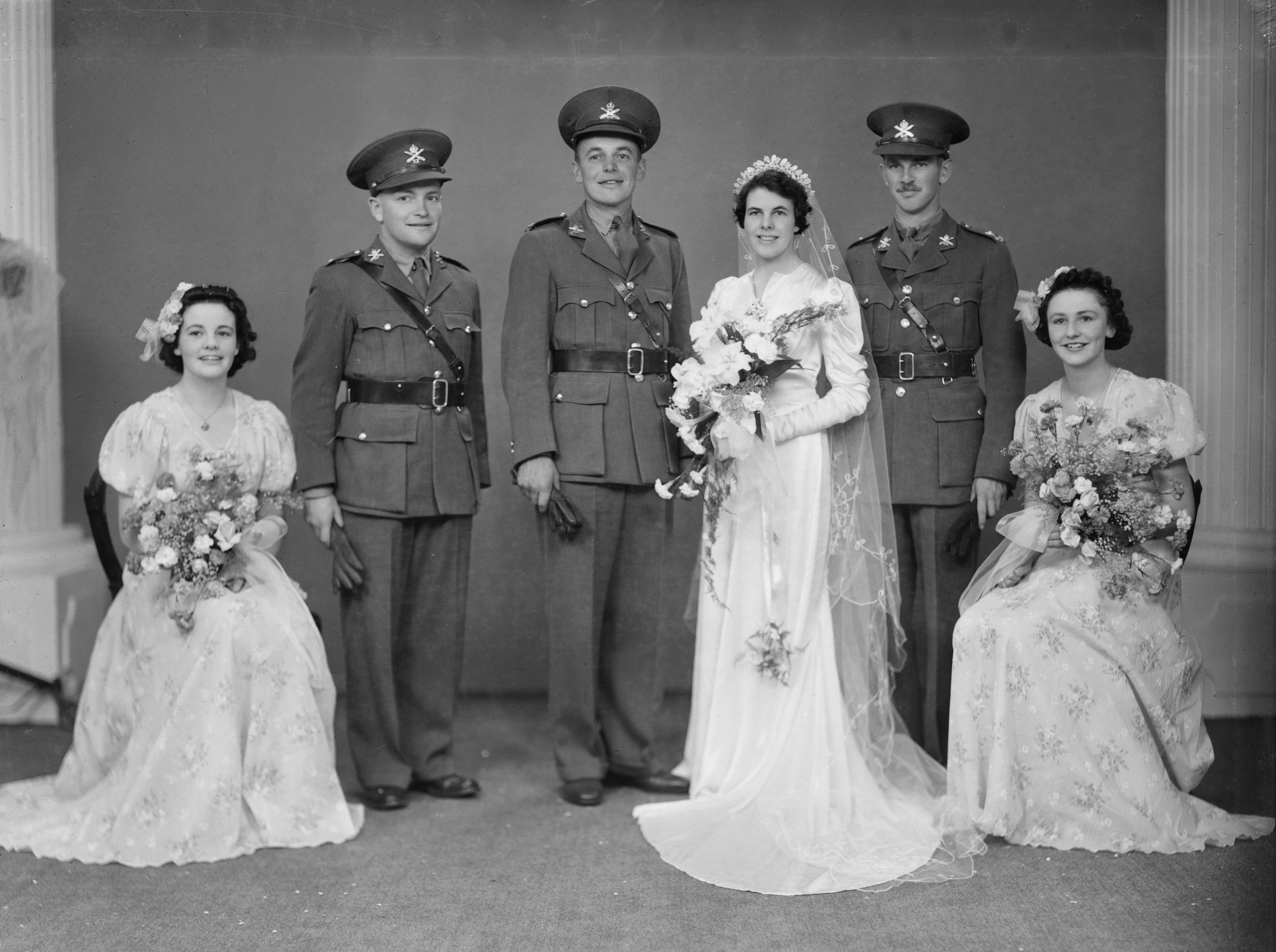 William Liley and Norma Treeby on their wedding day (18 December 1939). Swainson's Studios. Collection of Puke Ariki (WD.058708).
