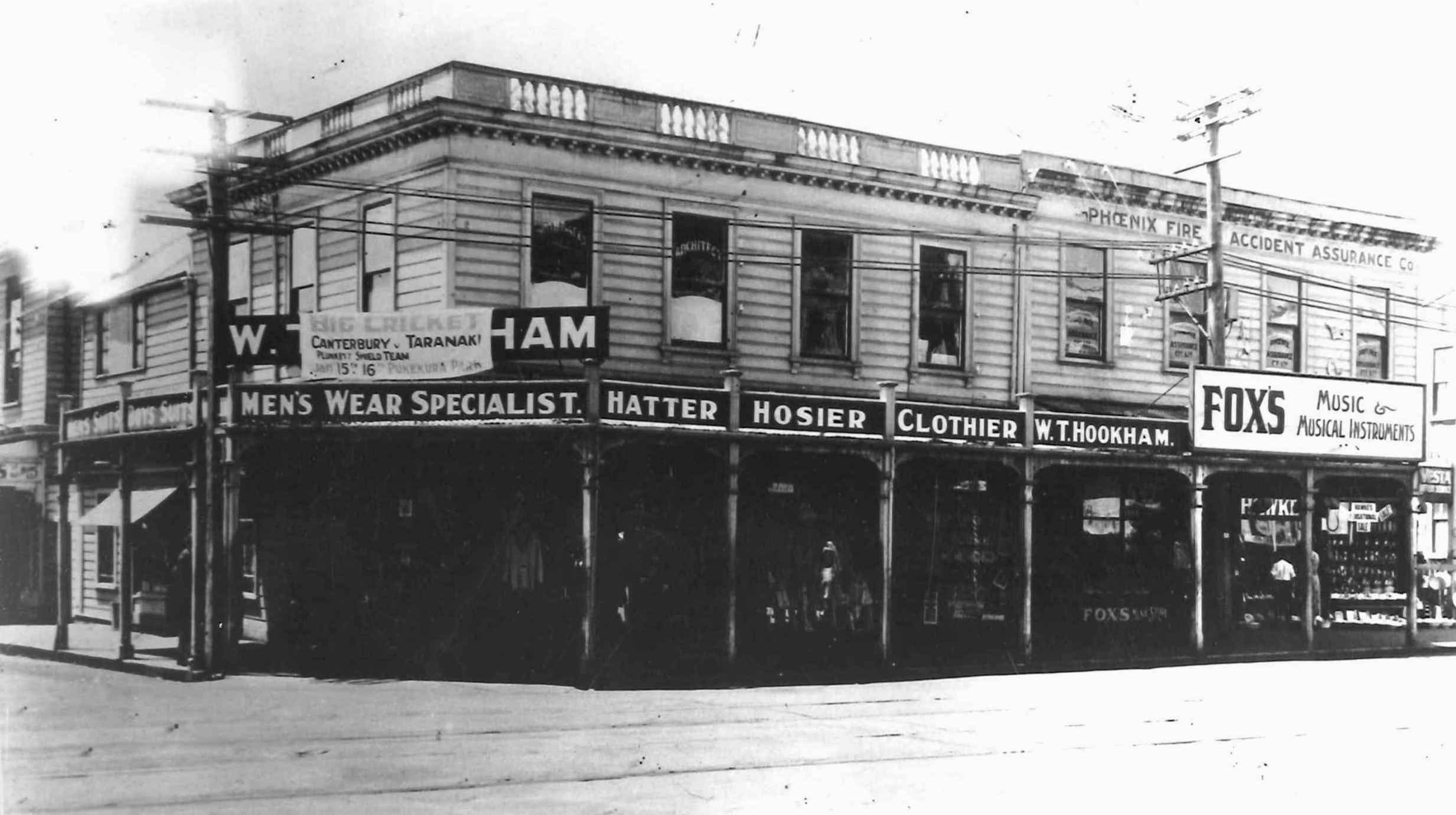 W.R. King's Building on the corner of Brougham and Devon Street