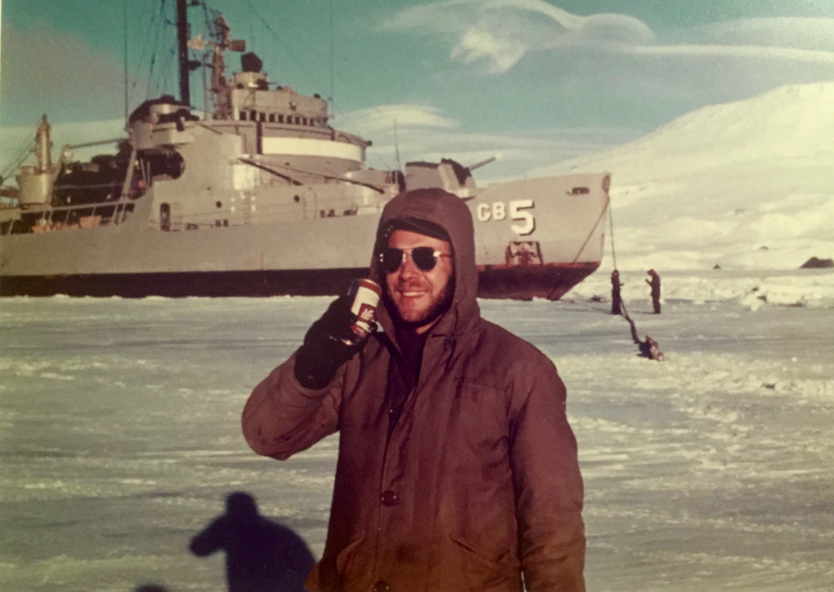 Lieutenant Jim Freund in Antarctica (1958). Courtesy of Jim Freund.