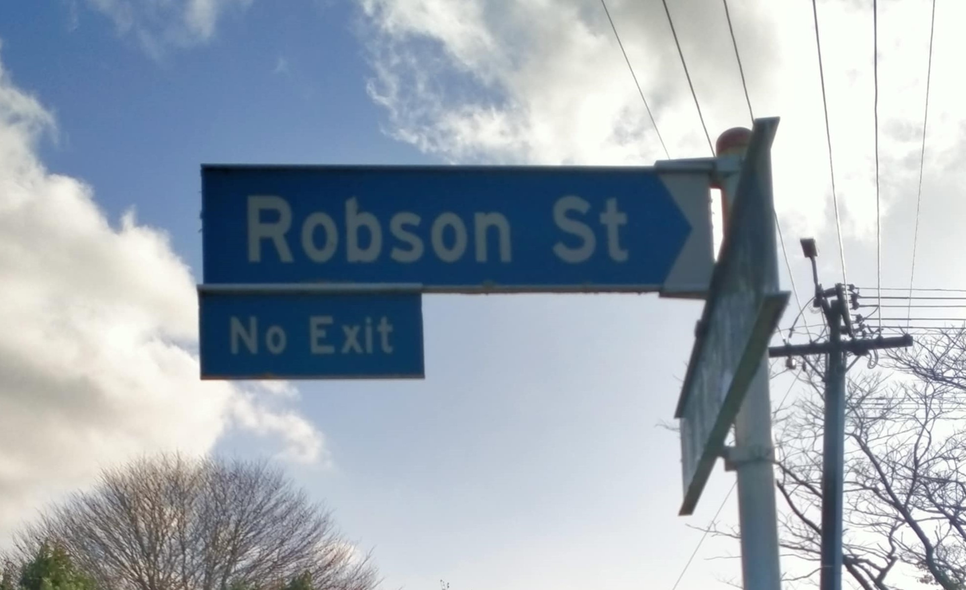 Robson Street Sign