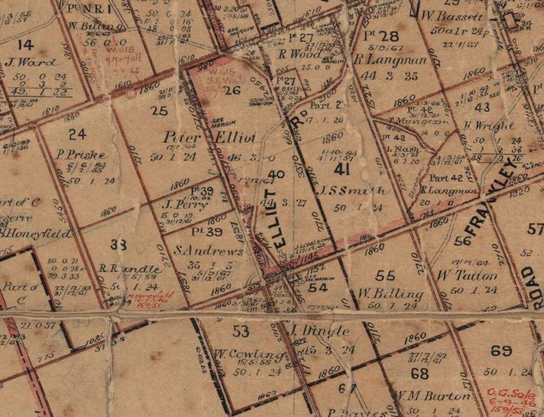 Detail From Paritutu SD Crown Grant Map