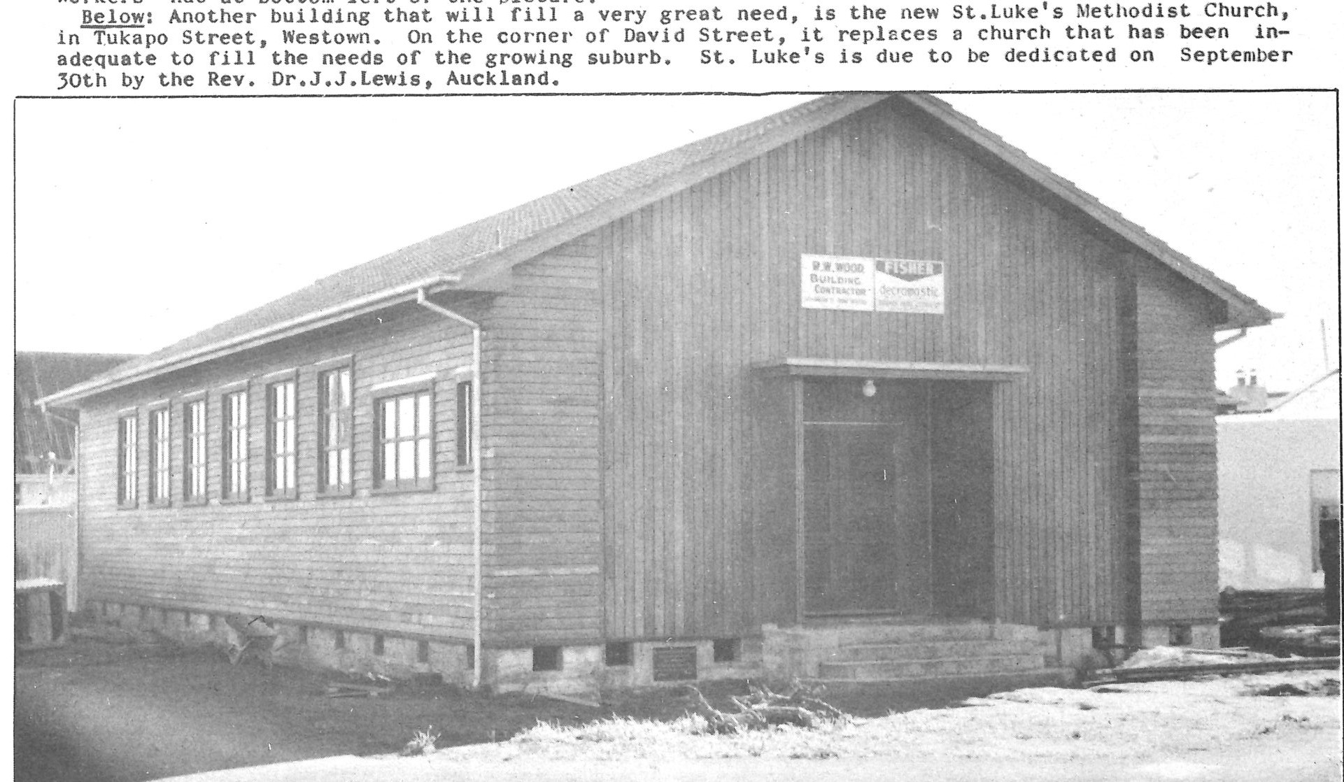 St Luke's Church Westown NP Photo News 2 Sept 1961