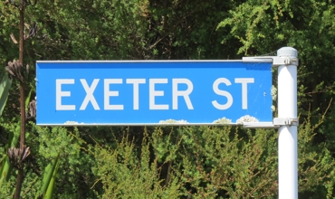 Exeter Street sign