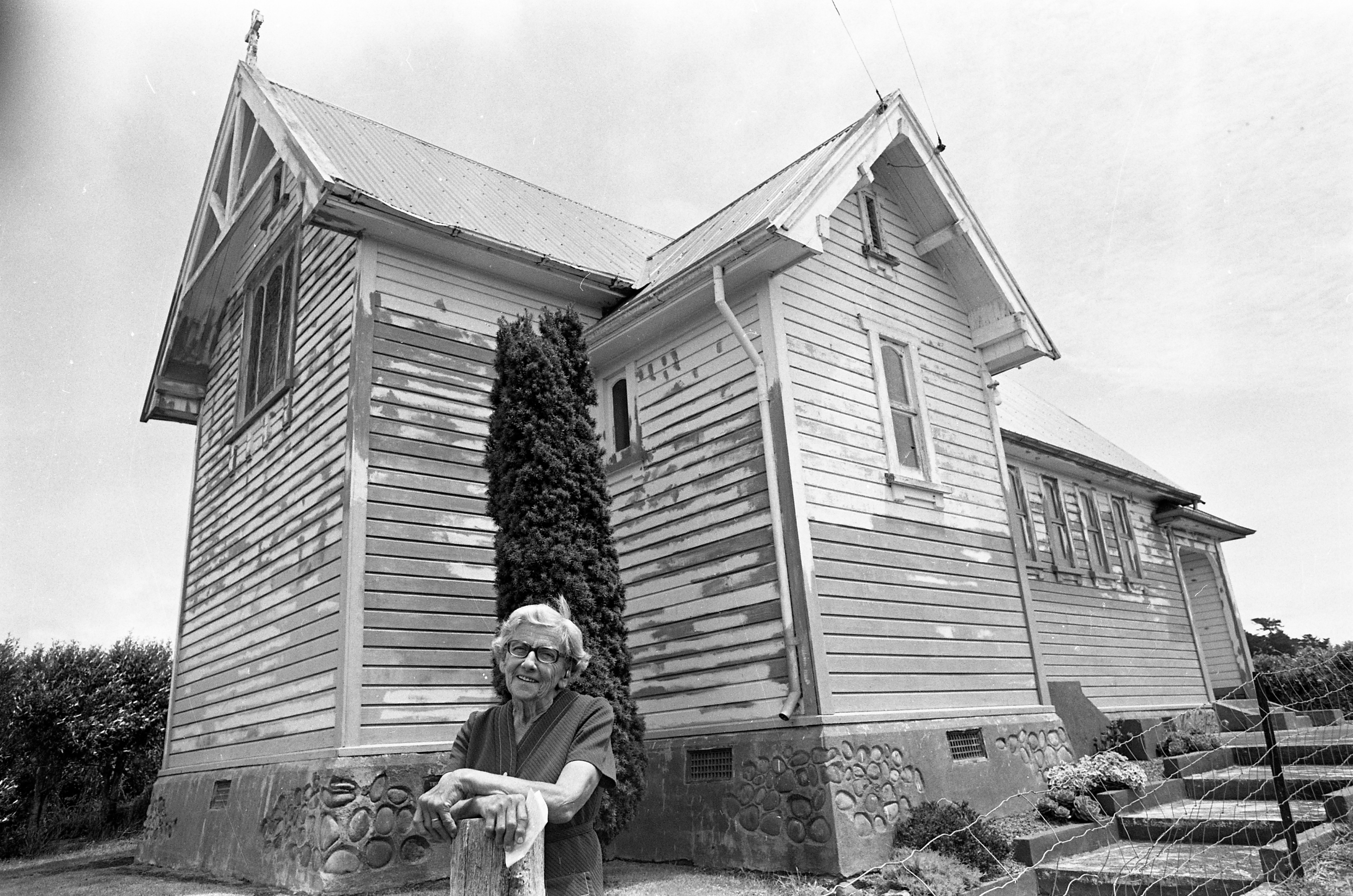 Mrs Wells Outside Church DN 20 December 1978
