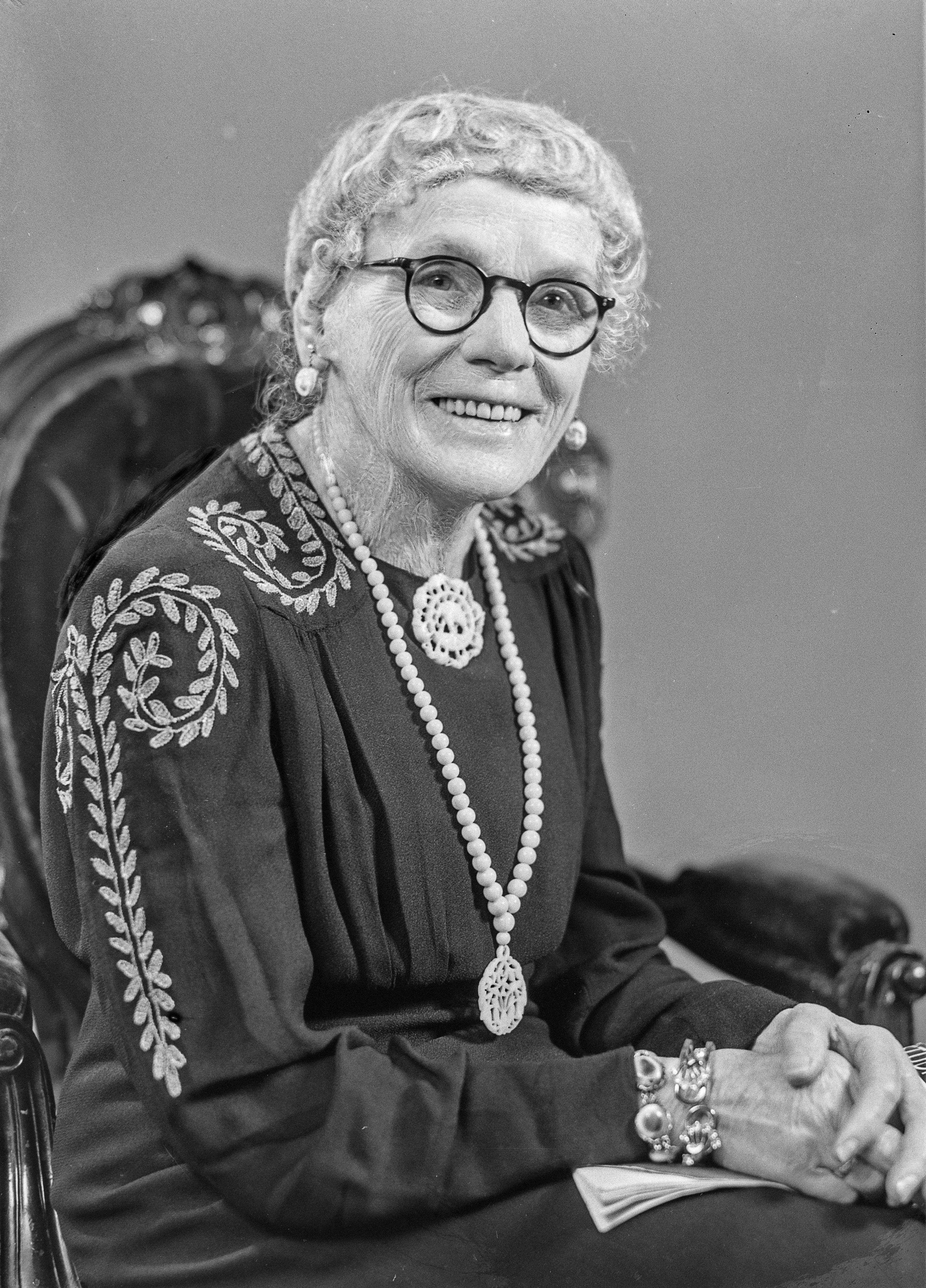 Alice Van De Water (20 October 1953). Swainson's Studios. Collection of Puke Ariki (WD.007484).