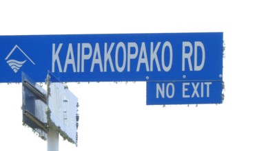 Kaipakopako Road sign (2020). Rachel Sonius. Word on the Street image collection.