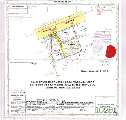 Taranaki DP10281 Sheet 1